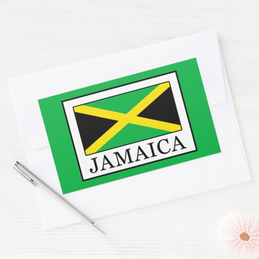 Jamaica Rechthoekige Sticker (Envelop)
