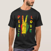 Jamaica Reggae Music Rasta Pride Peace Lov T-shirt (Voorkant)