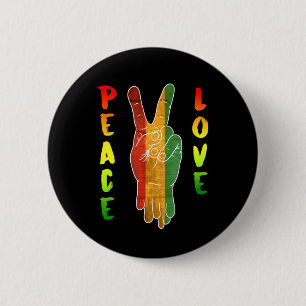 Jamaica Reggae Music Rasta Pride Peace Love Ronde Button 5,7 Cm