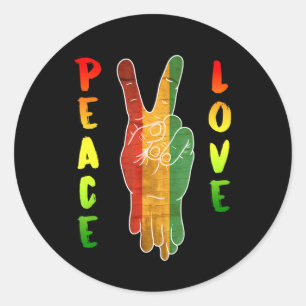 Jamaica Reggae Music Rasta Pride Peace Love Ronde Sticker