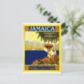 -Jamaica-reis-poster. Briefkaart (Staand voorkant)