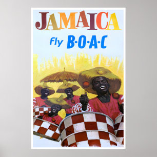 Jamaica Reisposter Jamaicaanse Kunst BOAC Print