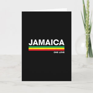 Jamaica Retro Reggae Kleurbalken Jamaicaanse Vakan Kaart