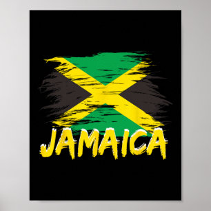 Jamaica Retro Vintage Waterverf Sport Jamaicaanse Poster