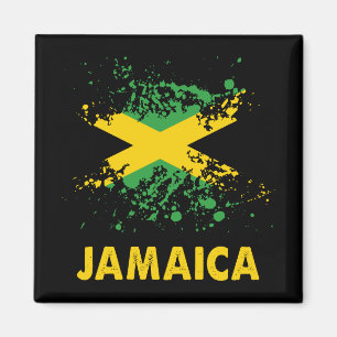 Jamaica Retro Waterverven Jamaicaanse vlag Magneet