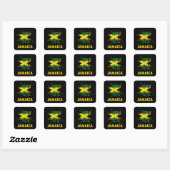 Jamaica Retro Waterverven Jamaicaanse vlag Vierkante Sticker (Vel)
