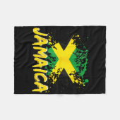 Jamaica Retro  Waterverven Sport Jamaican F Fleece Deken (Voorkant (Horizontaal))