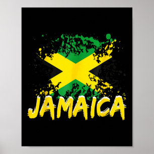Jamaica Retro  Waterverven Sport Jamaican F Poster