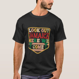 Jamaica Retro  Waterverven Sport Jamaican F T-shirt