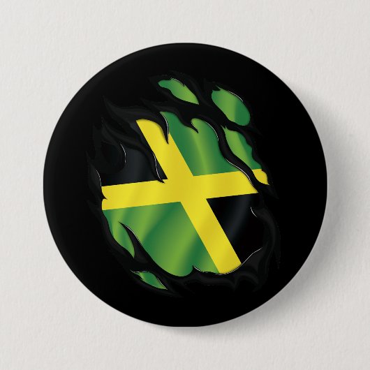Jamaica Ripped Flag Ronde Button 7,6 Cm (Voorkant)