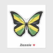 Jamaica Ripped Flag Sticker (Vel)