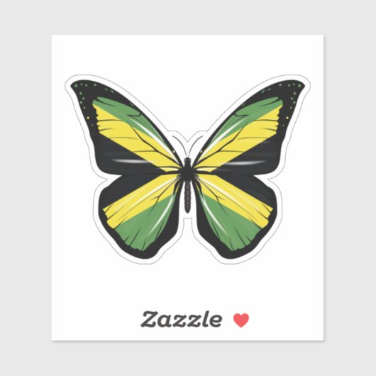 Jamaica Ripped Flag Sticker (Vel)