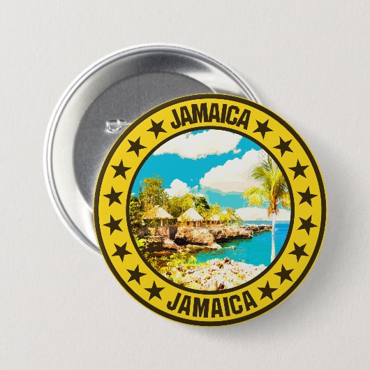 Jamaica Ronde Button 7,6 Cm (Voorkant /achterkant)