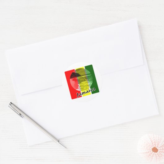 Jamaica Ronde Sticker (Envelop)