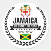 Jamaica Ronde Sticker (Voorkant)