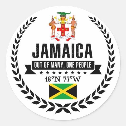 Jamaica Ronde Sticker (Voorkant)