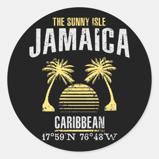 Jamaica Ronde Sticker (Voorkant)