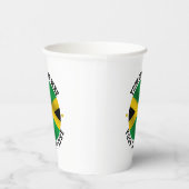 Jamaica Ronde Tekst Jamaicaanse vlag Papieren Bekers (Rechts)