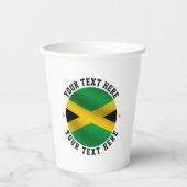 Jamaica Ronde Tekst Jamaicaanse vlag Papieren Bekers (Voorkant)