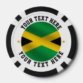 Jamaica Ronde Tekst Jamaicaanse vlag Poker Chips (Achterkant)
