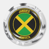 Jamaica Round Emblem Magneet (Voorkant)