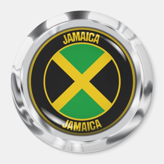 Jamaica Round Emblem Magneet (Voorkant)