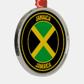 Jamaica Round Emblem Metalen Ornament (Rechts)