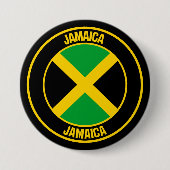 Jamaica Round Emblem Ronde Button 7,6 Cm (Voorkant)