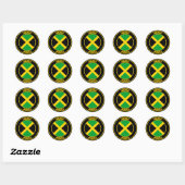 Jamaica Round Emblem Ronde Sticker (Vel)