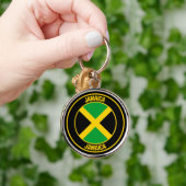 Jamaica Round Emblem Sleutelhanger (Hand)