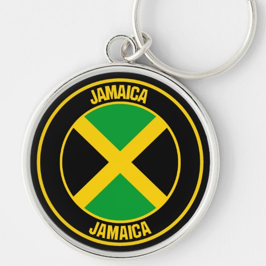Jamaica Round Emblem Sleutelhanger (Voorkant)