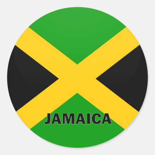 Jamaica Roundel kwaliteitsvlag Ronde Sticker (Voorkant)