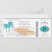 Jamaica Save the Date Boarding Pass (Voorkant)