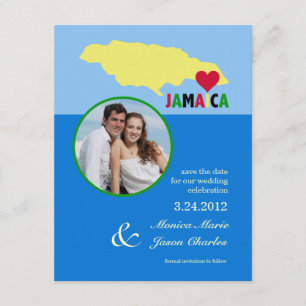Jamaica Save the Date Photo Notice Kaart
