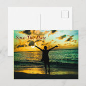 Jamaica Save The Date Uitnodiging (Voorkant / Achterkant)