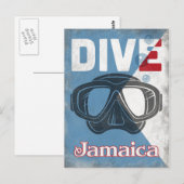 Jamaica  scuba duikmasker briefkaart (Voorkant / Achterkant)