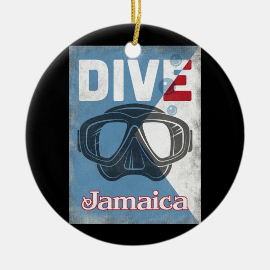Jamaica  scuba duikmasker keramisch ornament (Voorkant)