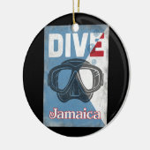 Jamaica  scuba duikmasker keramisch ornament (Links)