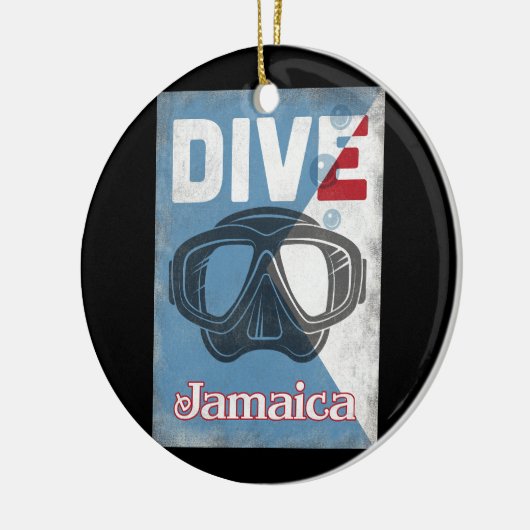 Jamaica  scuba duikmasker keramisch ornament (Links)
