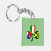 Jamaica Shamrock Sleutelhanger (Voorkant Links)