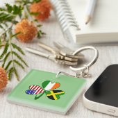 Jamaica Shamrock Sleutelhanger (Voorkant Rechts)