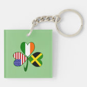 Jamaica Shamrock Sleutelhanger (Achterkant)