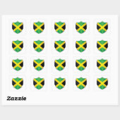 Jamaica Silver Shield Flag Vierkante Sticker (Vel)