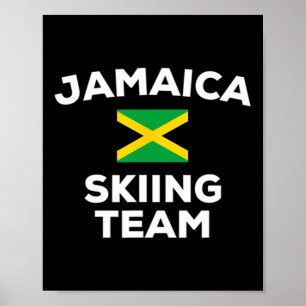 Jamaica Ski Team Jamaicaanse Vlag Poster