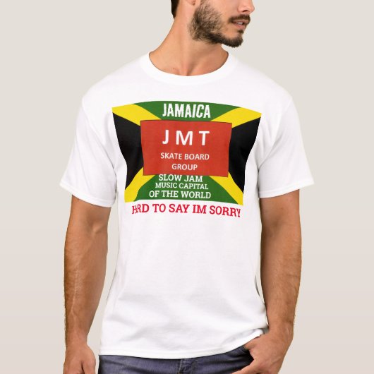 JAMAICA SLOW JAM Heren Basic T-Shirt (Voorkant)