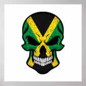 Jamaica Smiling Skull Flag Poster (Voorkant)