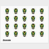 Jamaica Smiling Skull Flag Ronde Sticker (Vel)