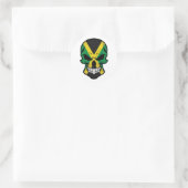 Jamaica Smiling Skull Flag Ronde Sticker (Tas)
