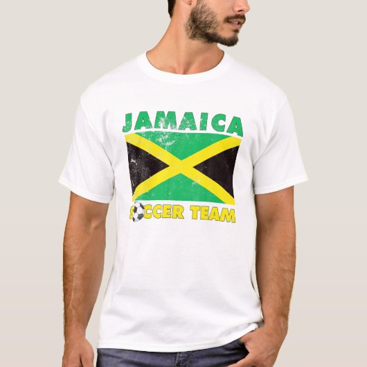 Jamaica Soccer Team Supporter Jamaica Flag T-shirt (Voorkant)