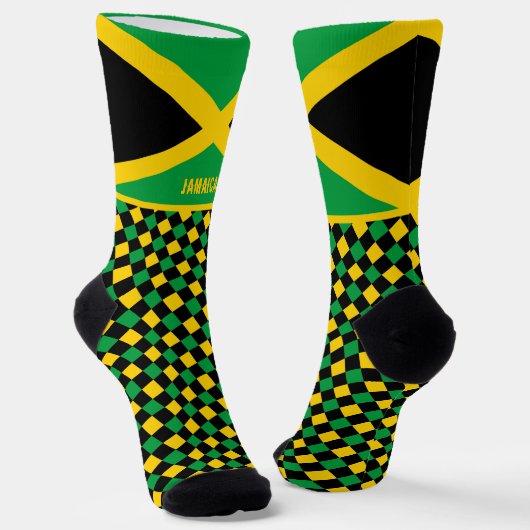 Jamaica Sokken, Jamaicaanse vlag mode / sport Sokken (Gebogen)